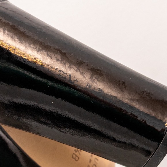 Vintage GUCCI Tom Ford Fall 1995 Iconic Horsebit Pumps – Navy Patent Leather Sz7 - Picture 11 of 12